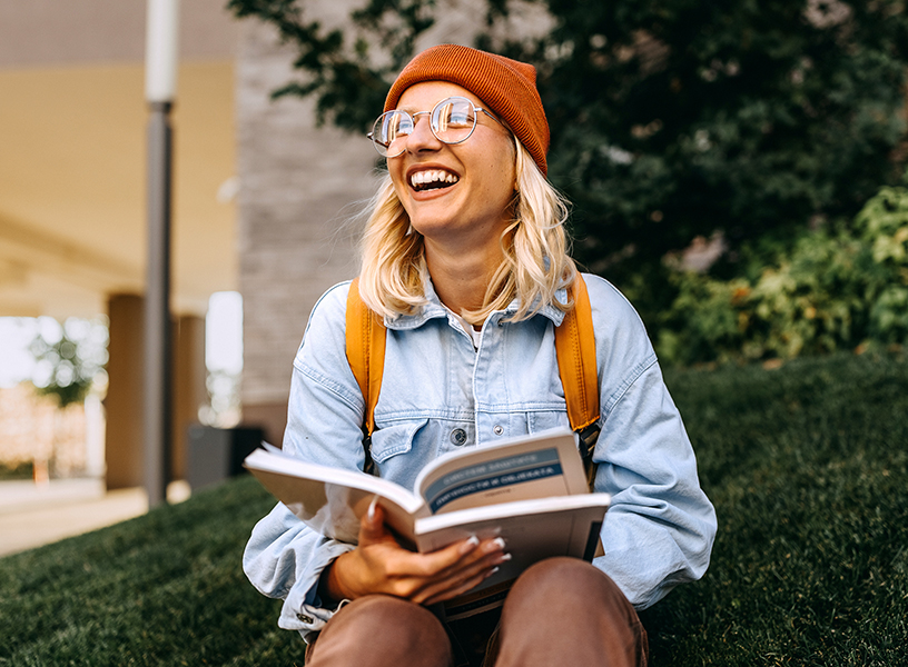 college student studying