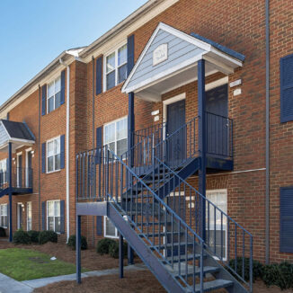 front of apartments